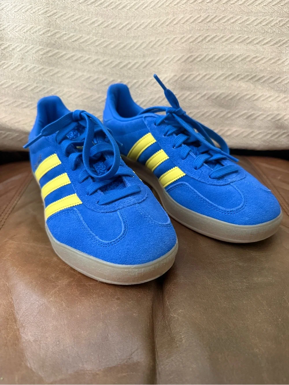 Adidas Gazelle Men’s Blue & Yellow Suede Sneakers